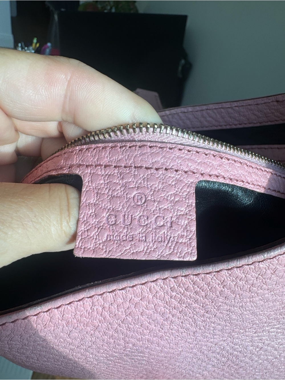 Gucci Jackie Hobo Shoulder Bag in Rare Pink Pebbled Leather, Authentic - Picture 7 of 11